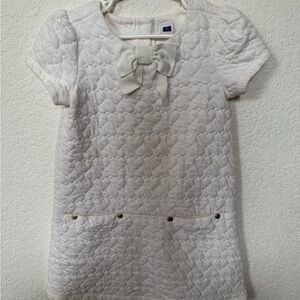 Janie and Jack White Quilted Dress with Bow